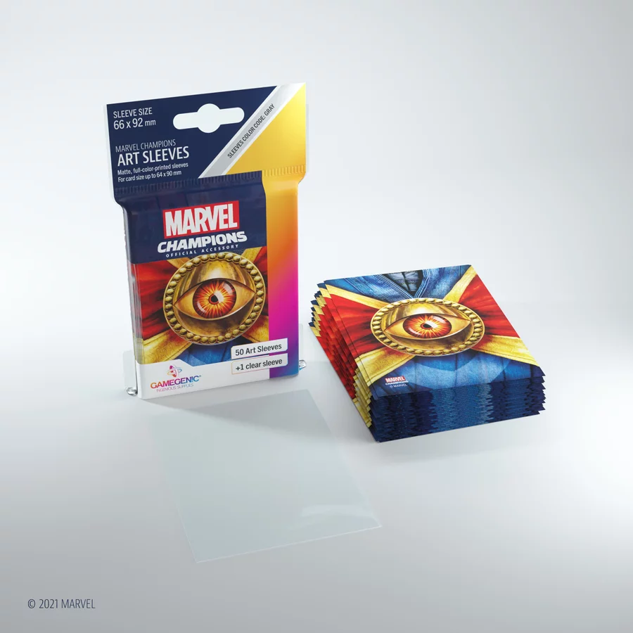 Marvel Champions Art Sleeves - Dr. Strange 50CT - Magic Stronghold Games Marvel Champions Art Sleeves - Dr. Strange 50CT - Magic Stronghold Games